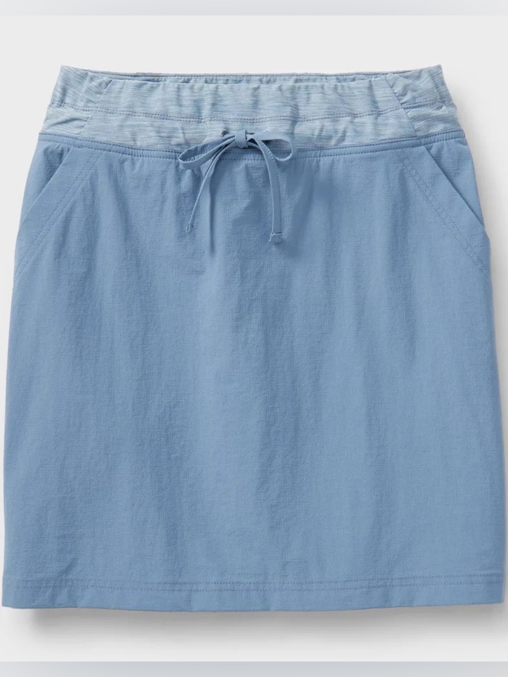 Duluth Trading Company Women’s Armachillo Cooling Woven Skort in Stone Blue